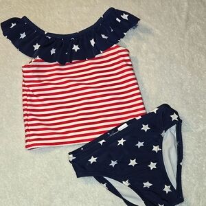 Childrens Place 2t American Flag Bikini Set